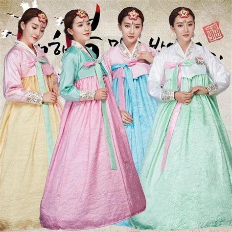 Hanbok Dress Korean Wedding Dress Costume North Korean Costume Adult ...