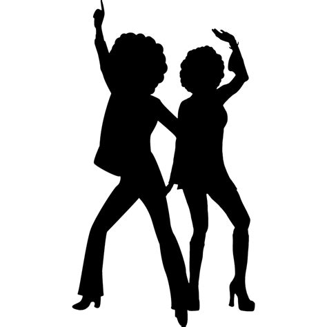 Buy SP12460 Disco Couple Silhouette Dancing Cardboard Cutout Standee Standup Online at ...