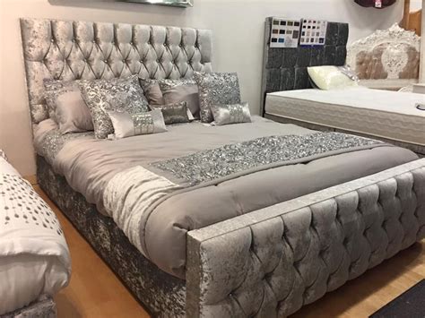 Elizabeth Bedframe and Mattress - Home Living | Velvet bedroom, Crushed ...