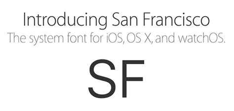 San Francisco Font - Maximum Readability And Clarity | C1 | Fonts ...