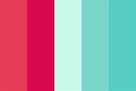 Pink And Teal Pop Color Palette | Color palette pink, Color pop, Pink color schemes