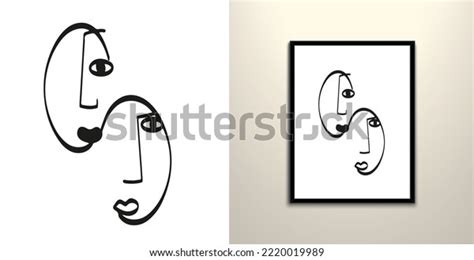 Dual Face Line Art Decoration Wall Stock Vector (Royalty Free) 2220019989 | Shutterstock