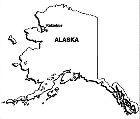 Alaska Map Coloring Page Printable - MakenailSnyder