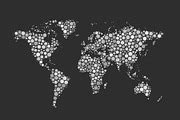 Modern World Map on black | Pre-Designed Illustrator Graphics ~ Creative Market