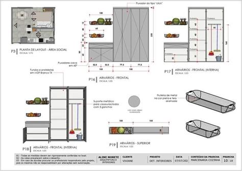 an architectural drawing of a kitchen with cabinets and drawers