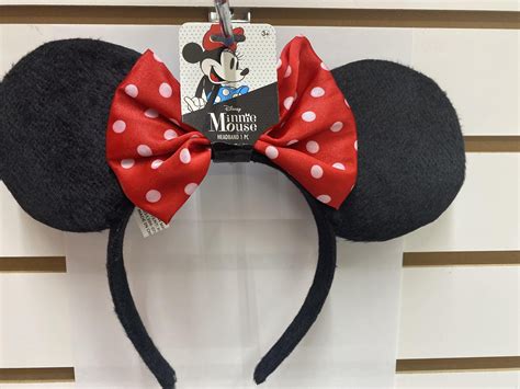 Disney Minnie Mouse Ears Headband Red Bow - Walmart.com