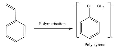 How will you synthesize polystyrene from benzene?