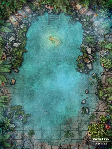 Who is the woman floating in the ruins? Battlemap, animated [art ...