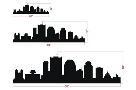 Phoenix Vinyl Skyline City Wall Decal Sticker of Phoenix - Etsy