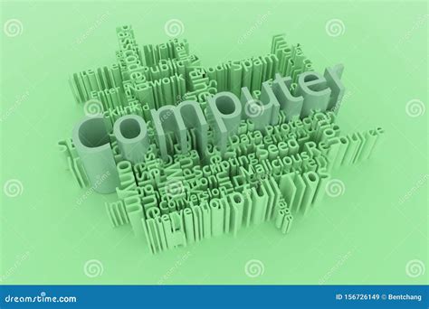 Computer, ICT, Information Technology Keyword Words Cloud. for Web Page, Graphic Design, Texture ...