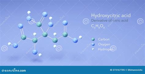 Hydroxycitric Acid, HCA Molecule. It Is Derivative Of Citric Acid, Is ...