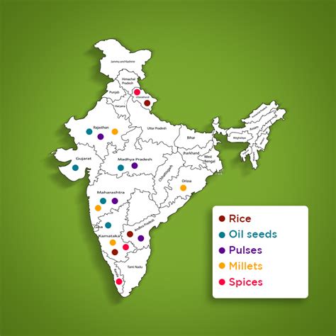 Crops Grown In India Map - United States Map