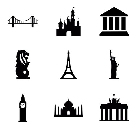 World Landmarks Silhouette at GetDrawings | Free download