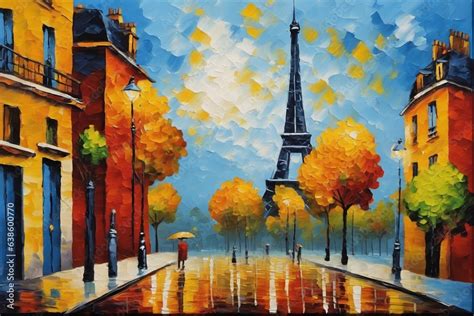 Painting of the Eiffel Tower in paris, a Leonid Afremov style oil painting, pixabay contest ...