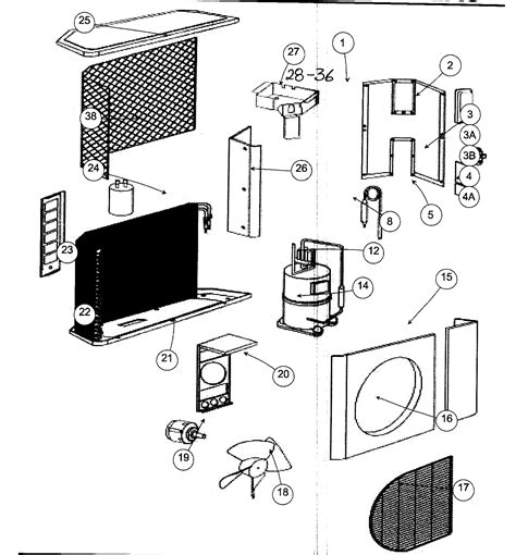 CABINET PARTS Diagram & Parts List for Model 38bnb030301 Carrier-Parts Air-Conditioner-Heat-Pump ...