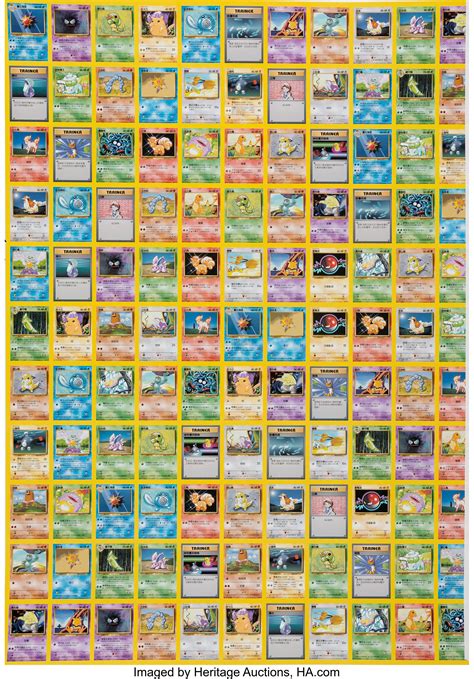 Pokémon Base Set Unlimited Chinese Uncut Proof Sheets Group of 2 | Lot ...