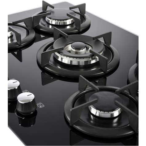 Belling GTG75C 75cm Front Control Five Burner Gas-on-glass Hob - Black 444410134 5052263101340 ...