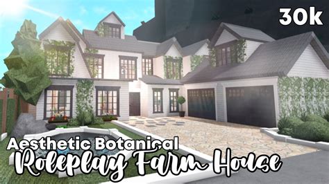 Roblox | Bloxburg: 30k Aesthetic Botanical Roleplay Farmhouse/Mansion ...