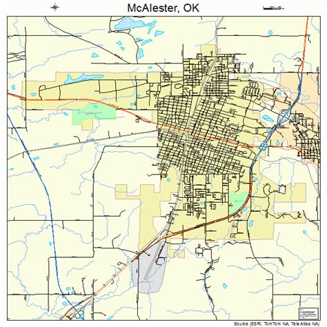 McAlester Oklahoma Street Map 4044800