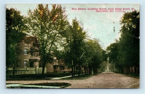 Centralia, IL - EARLY 1900s ELM STREET SCENE - N from 1ST - POSTCARD - O4 | eBay