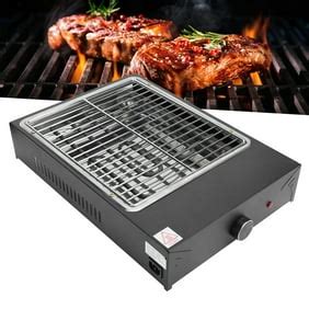 KCZAZY Electric Smokeless Grill with Glass Lid, Indoor and Outdoor Use, Grill Grate and Griddle ...