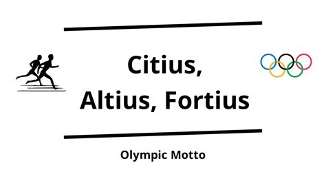 Citius, Altius, Fortius - "Faster, Higher, Stronger" (Olympic Motto) - YouTube