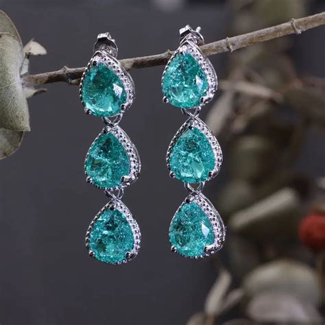 Pendant Water Drop Long Dangle Earrings For Women Girts Pend Fusion Earrings Nature Stone With ...