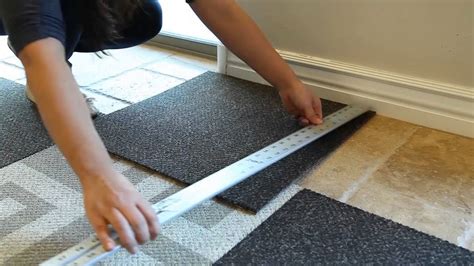 How To Install Carpet Tile Flooring - YouTube