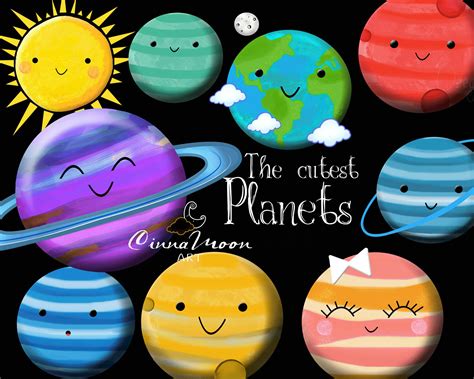 Planets-planets Clipart-universe-universe Clipart-solar - Etsy | Solar ...