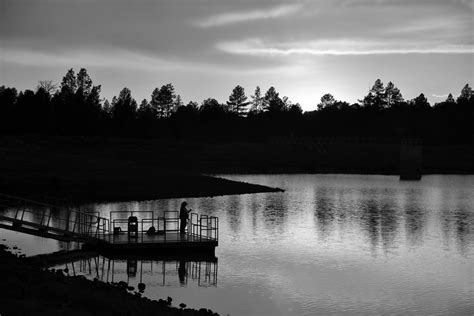 Kaibab Lake & Campground 2018 | Fishing off the pier at suns… | Flickr