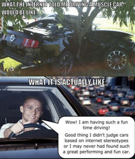 Muscle car/anti-stereotype meme