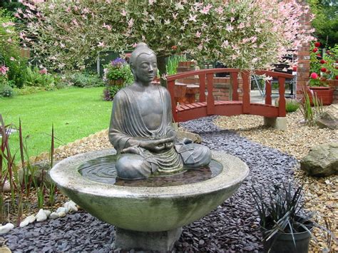 Stone Buddha Water Feature Fountain Garden Ornament - Etsy