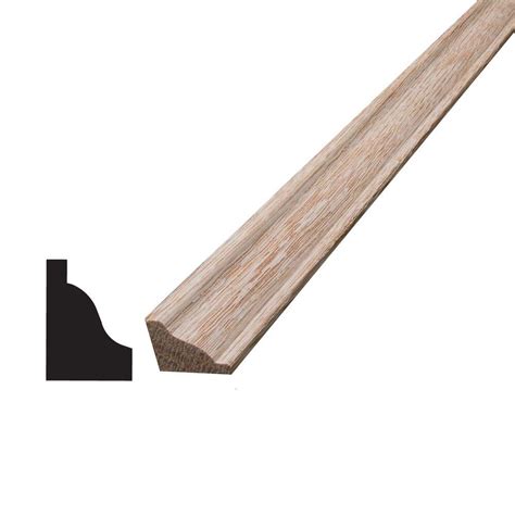 Alexandria Moulding 1/2 in. x 3/4 in. x 96 in. Oak Crown Moulding-03242-400RLC - The Home Depot