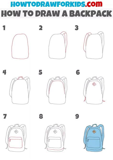 How to Draw a Backpack | Easy doodles drawings, Drawing tutorial easy, Drawing tutorials for kids