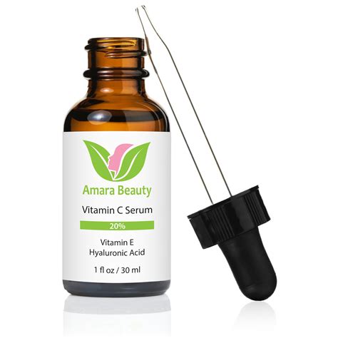 Vitamin C Serum for Face 20% With Hyaluronic Acid & Vitamin E – 1 oz ...