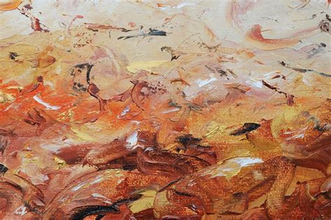 Original Brown and Orange Abstract Oil Painting Contemporary - Etsy