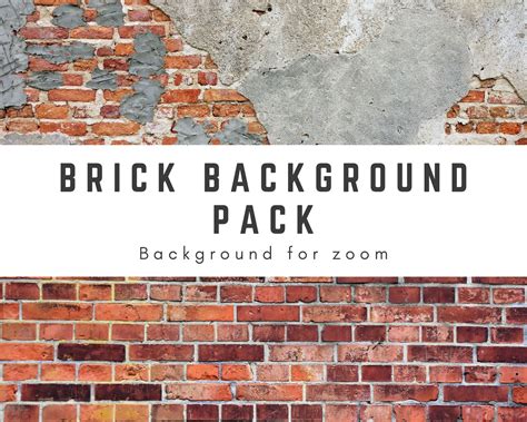 SALE Brick Wall Zoom Backgrounds Green Screen Background, Digital Backdrop, Rustic Background ...