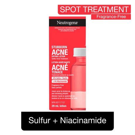 Neutrogena Stubborn Acne Drying Lotion, Niacinamide Sulfur, Pimple ...