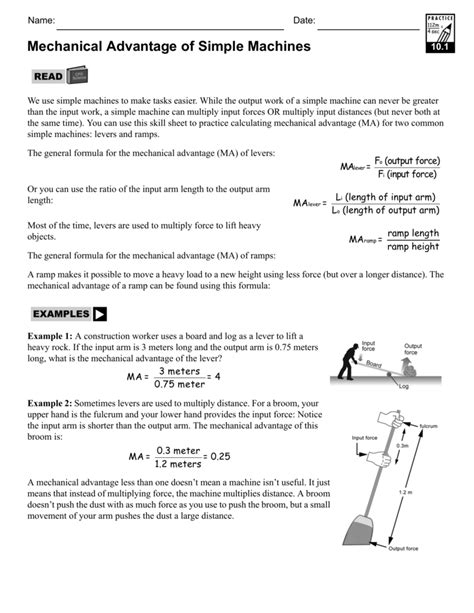 Simple Machines And Mechanical Advantage Worksheet Answer Key — db-excel.com