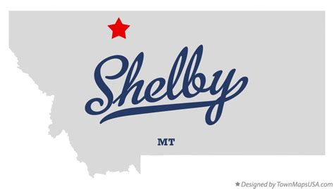 Map of Shelby, MT, Montana