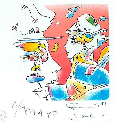 Peter Max - COSMIC HOLIDAY Hand Drawn Lithograph, Pop Art Portrait ...