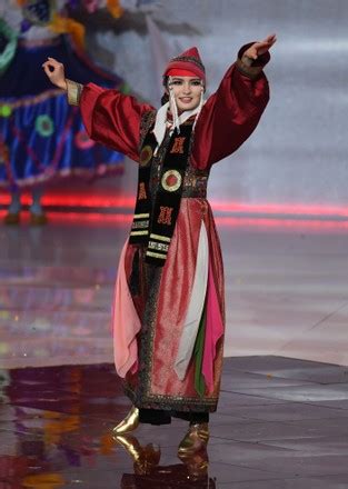 Miss Mongolia Tsevelmaa Mandakh Performs During Editorial Stock Photo ...