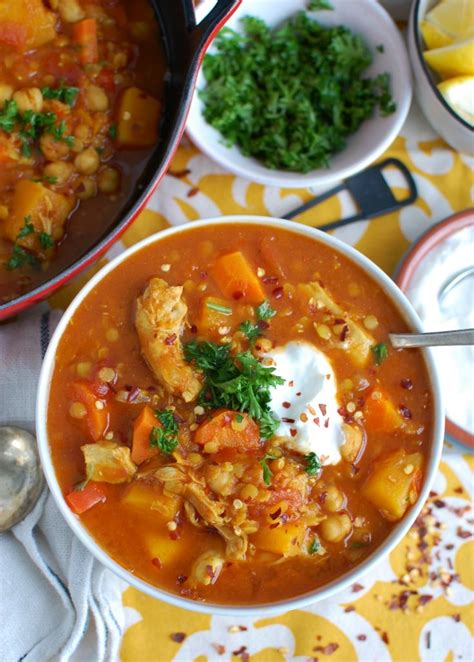 Slow Cooker Moroccan Chicken Chickpea Soup Image 2 - A Cedar Spoon