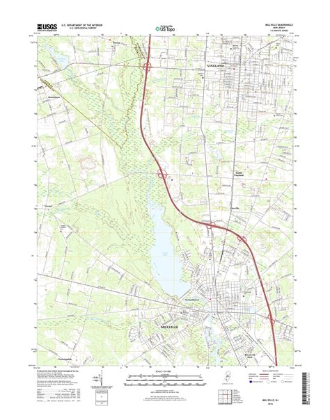 MyTopo Millville, New Jersey USGS Quad Topo Map