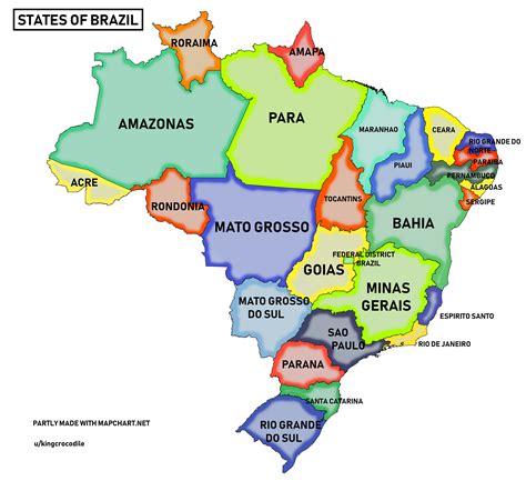 States of Brazil | States of brazil, Brazil map, Brazil culture