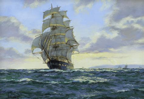 Sailing | View Henry Scott | Evening Clouds, Clipper Ship Golden Fleece ...