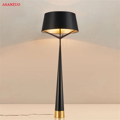 Post modern Floor Lamp Black floor light table lamp Metal bedroom study Living Room hotel flat ...