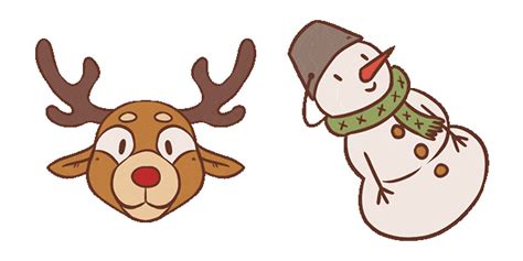 Christmas Reindeer & Snowman Animated Cursor - Sweezy Cursor