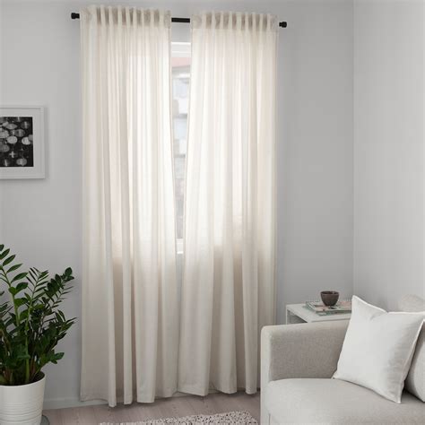 HANNALILL Gardiner, 1 par, beige, 145x250 cm - IKEA