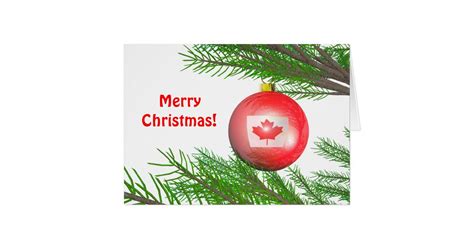 Canadian Christmas Tree Decoration Card | Zazzle.ca